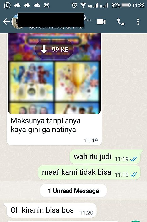 chat web untuk judi
